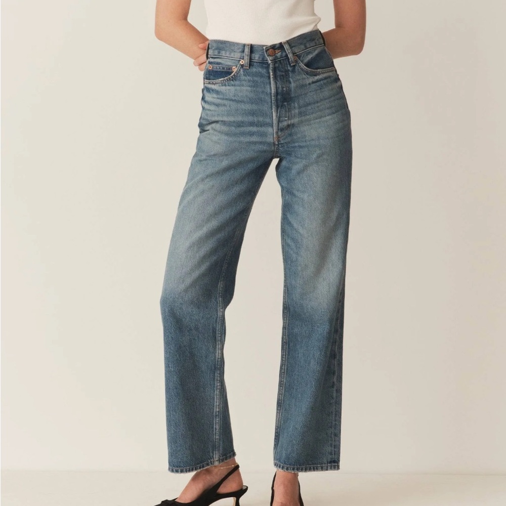 Doen Blue Benedicte HighRise Jeans Straight Leg size 28